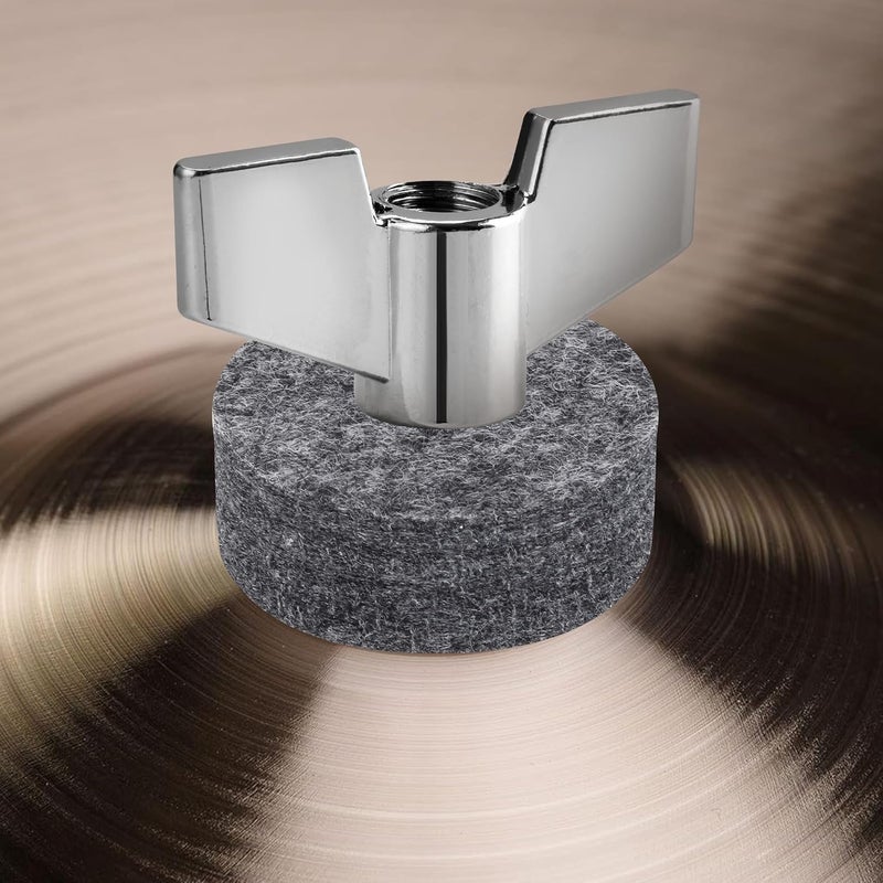 A.I.FORCE 23 Pieces Cymbal Replacement Accessories, Includes Cymbal Stand Felts, Drum Cymbal Felt Pads, Wing Nuts, Washers, Cymbal Sleeves and Drum Key - Gray - Image 3